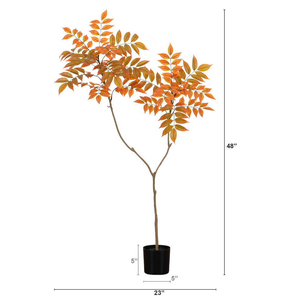 4ft. Autumn Minimalist Sumac Artificial Fall Tree. Picture 2