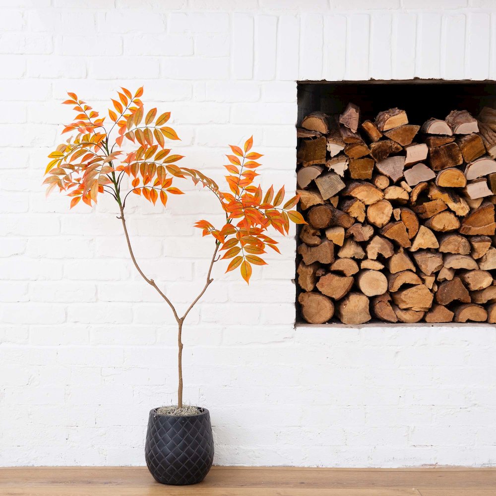 4ft. Autumn Minimalist Sumac Artificial Fall Tree. Picture 6