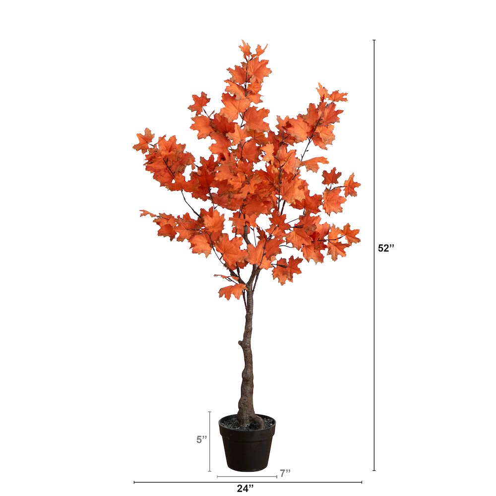 4ft. Autumn Rustic Maple Artificial Fall Tree. Picture 1