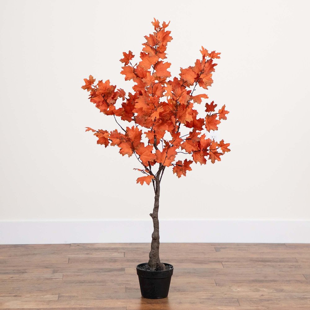 4ft. Autumn Rustic Maple Artificial Fall Tree. Picture 5