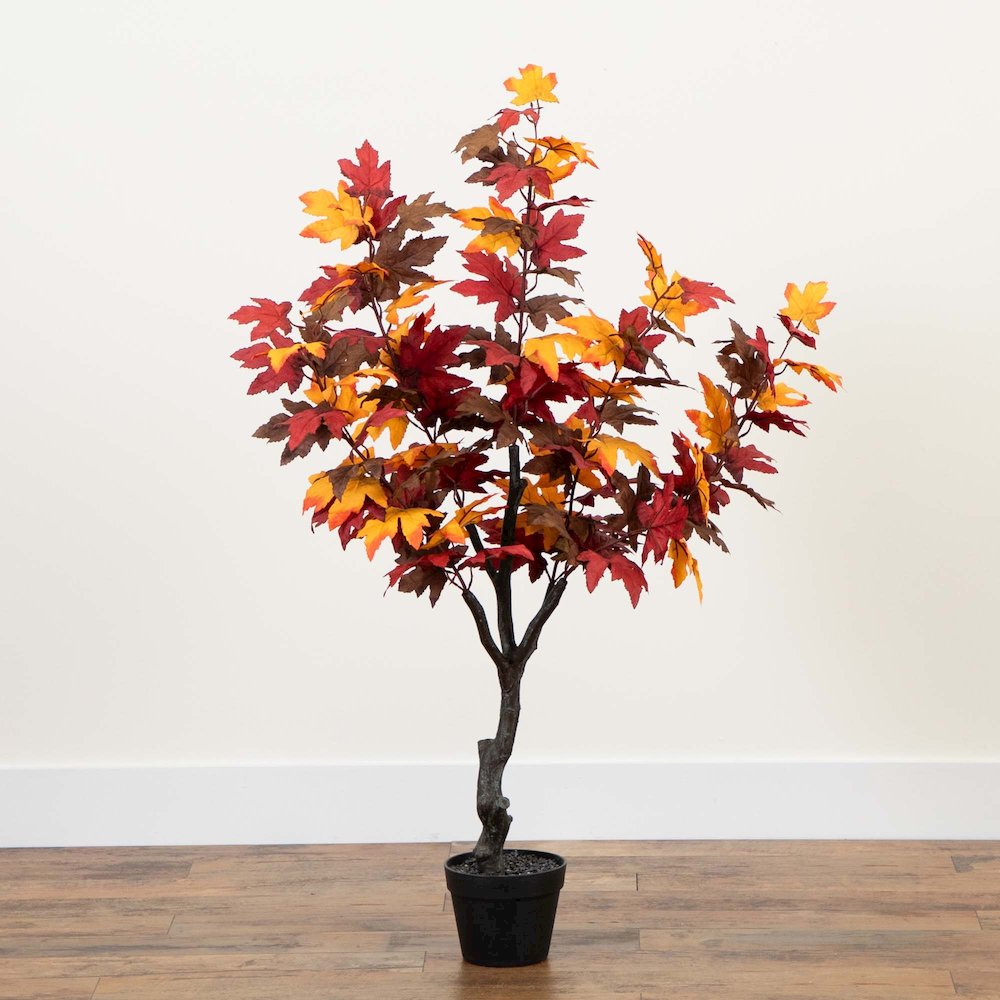 52in. Autumn Smoky Maple Artificial Fall Tree. Picture 3