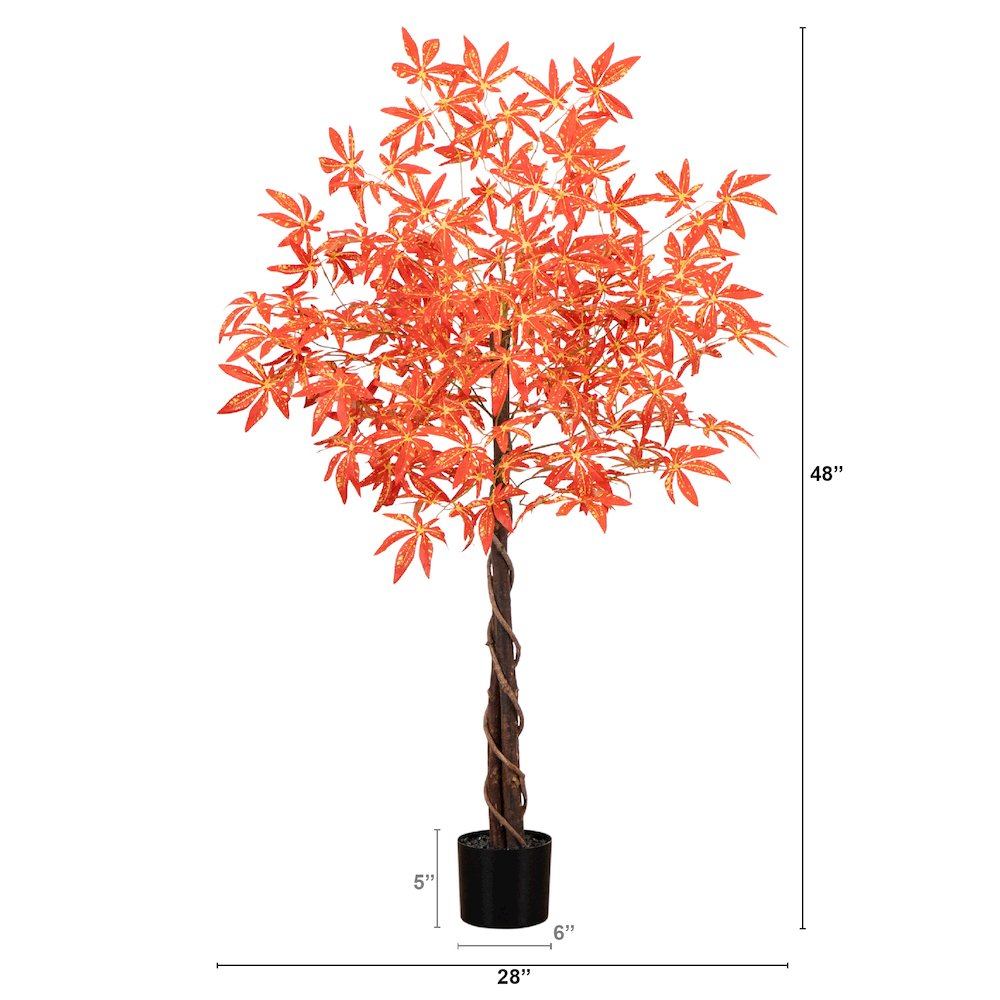 4ft. Autumn Vibrant Maple Artificial Fall Tree. Picture 1