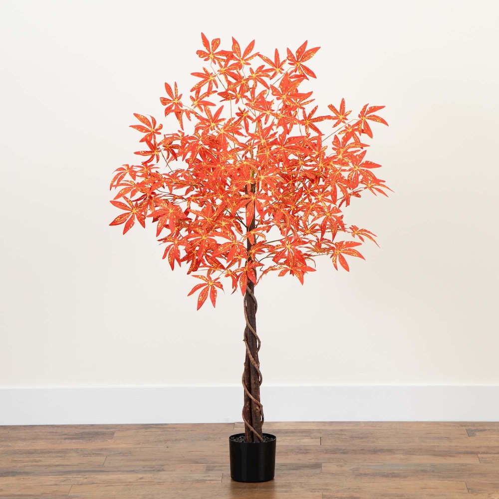 4ft. Autumn Vibrant Maple Artificial Fall Tree. Picture 5