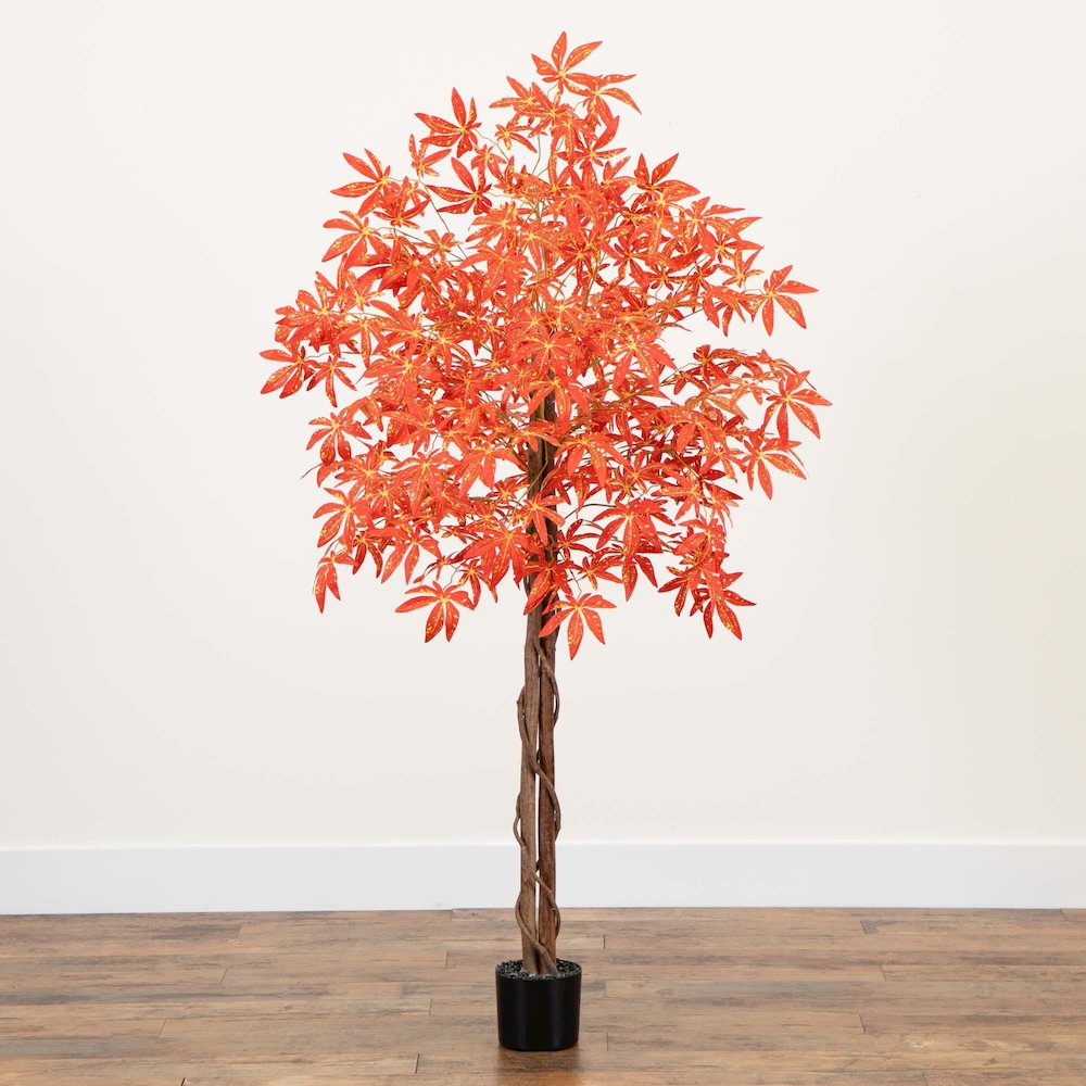 5ft. Autumn Vibrant Maple Artificial Fall Tree. Picture 5