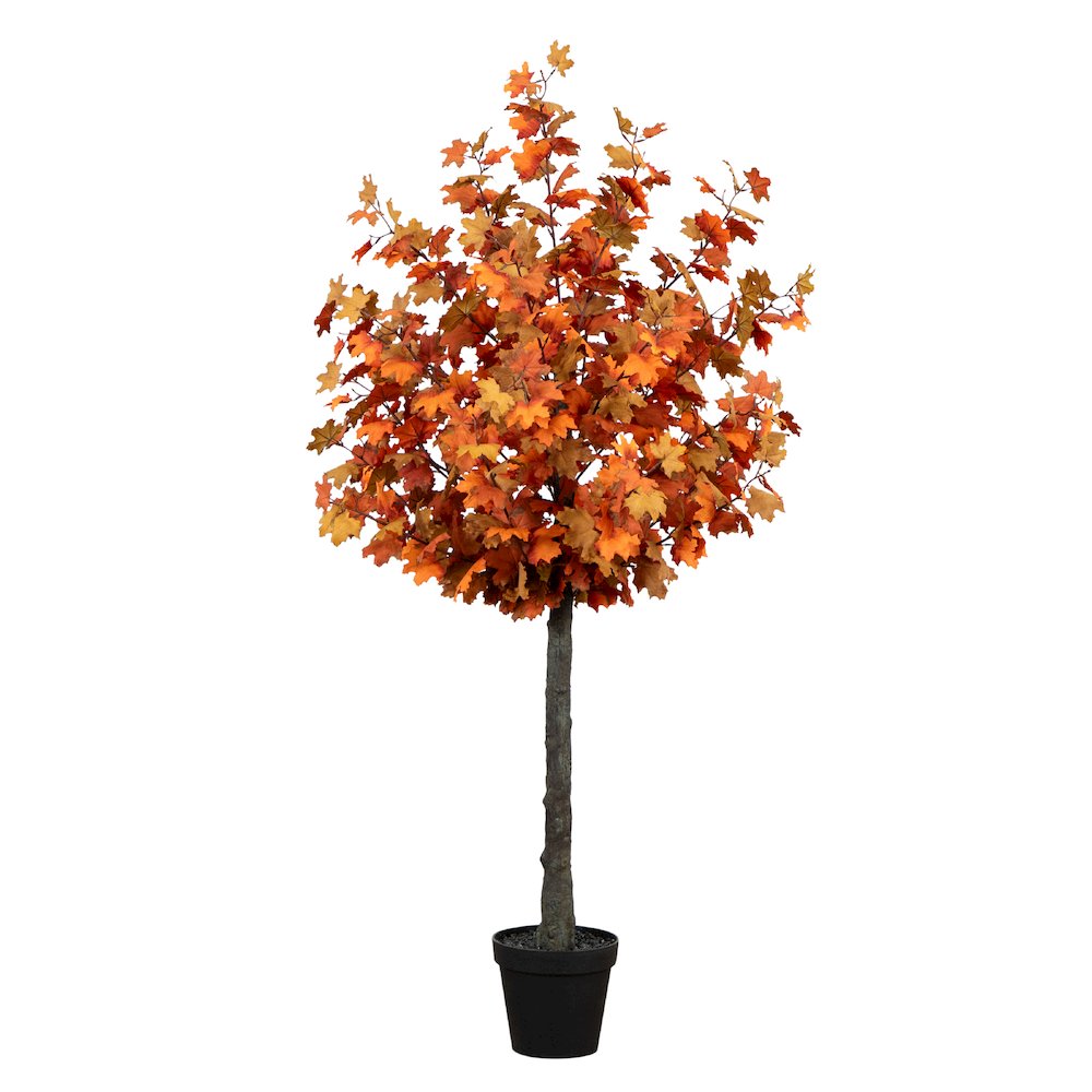 6ft. Autumn Lush Maple Artificial Fall Tree. Picture 5