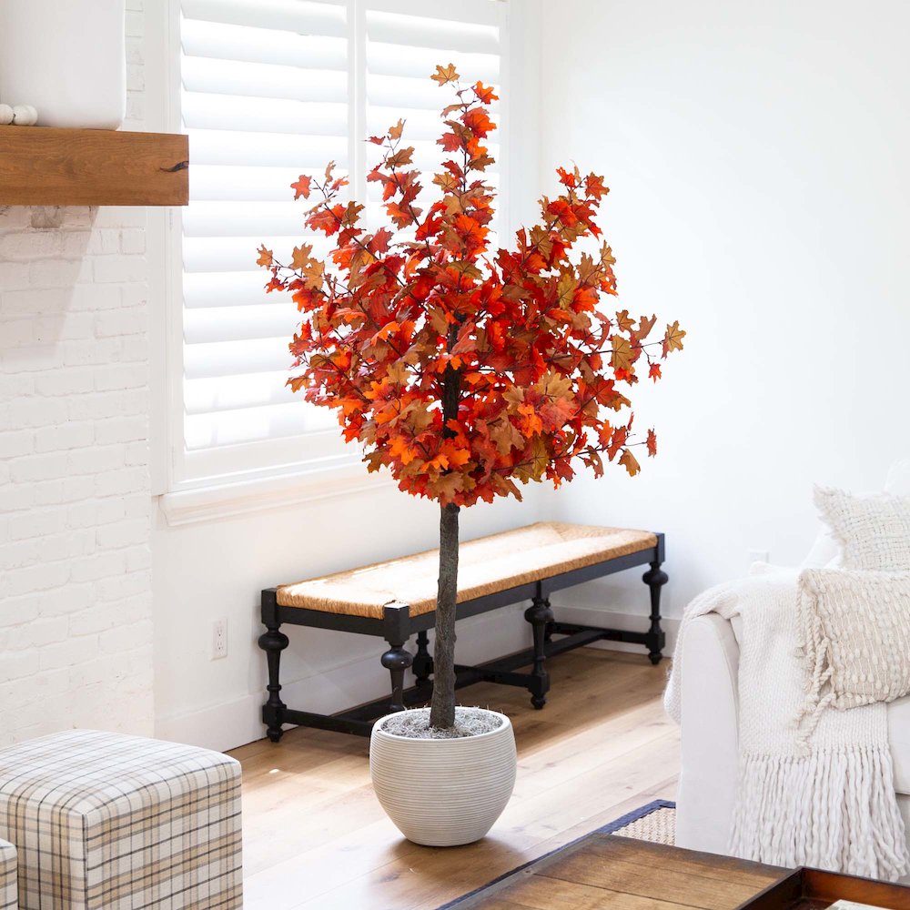 6ft. Autumn Lush Maple Artificial Fall Tree. Picture 4