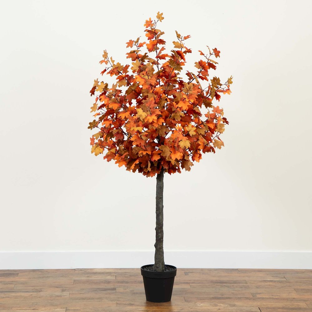 6ft. Autumn Lush Maple Artificial Fall Tree. Picture 3