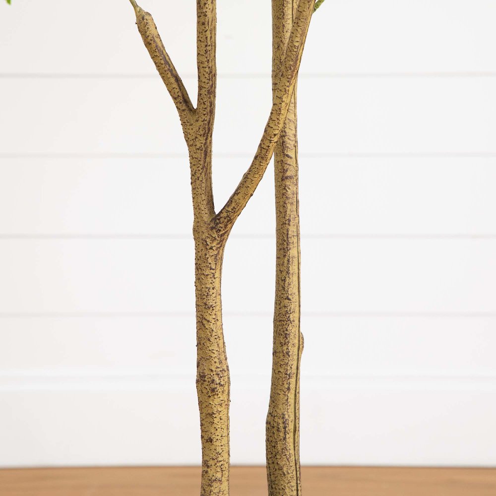 6ft. Artificial Maple Tree with White Planter. Picture 3