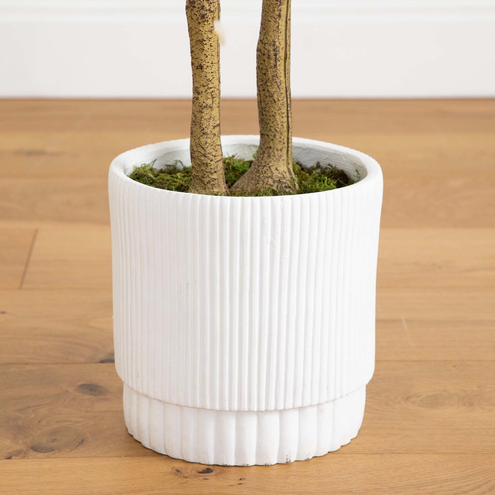 6ft. Artificial Maple Tree with White Planter. Picture 6