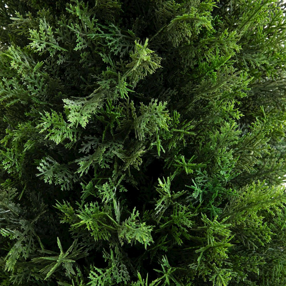 4ft. UV Resistant Artificial Cedar Tree in Decorative White Planter. Picture 2