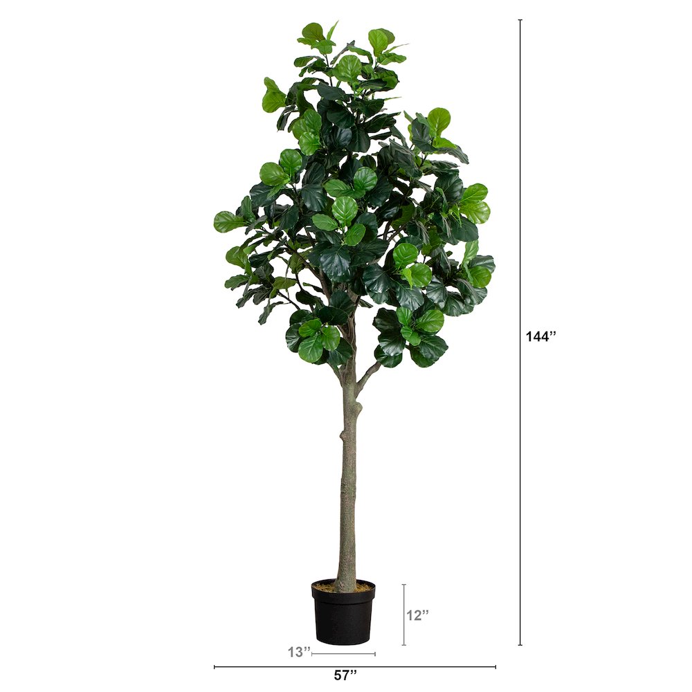 12ft. Artificial Fiddle Leaf Tree. Picture 2