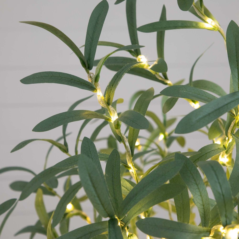 5ft. Lighted Artificial Olive Tree with 300 Warm White LED Lights. Picture 8