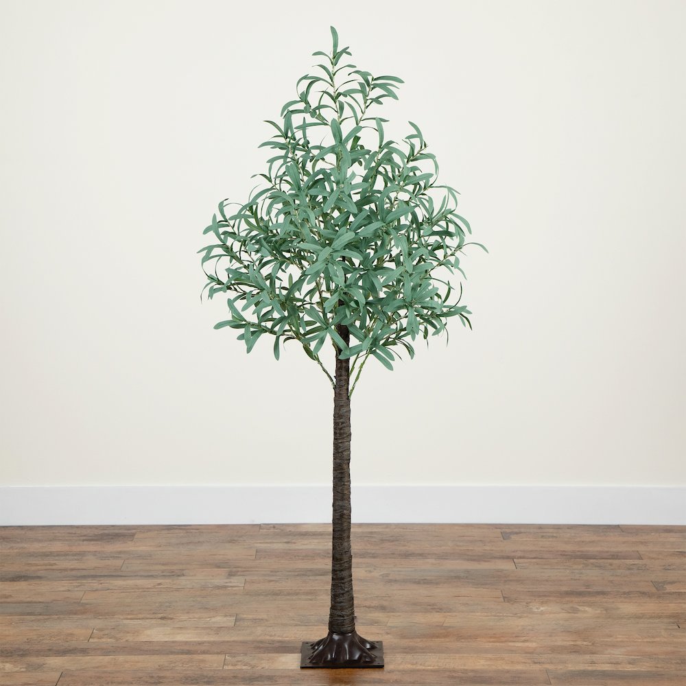 5ft. Lighted Artificial Olive Tree with 300 Warm White LED Lights. Picture 4