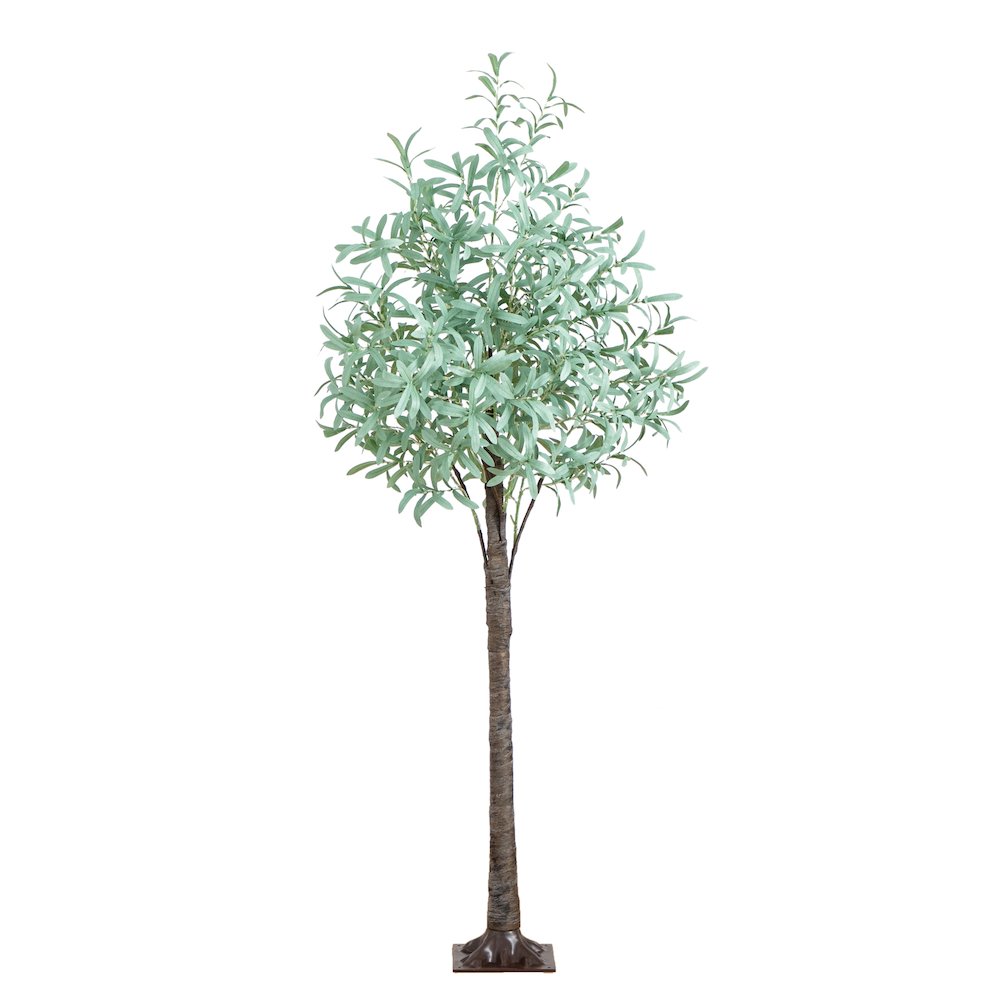 6ft. Lighted Artificial Olive Tree with 420 Warm White LED Lights. Picture 9