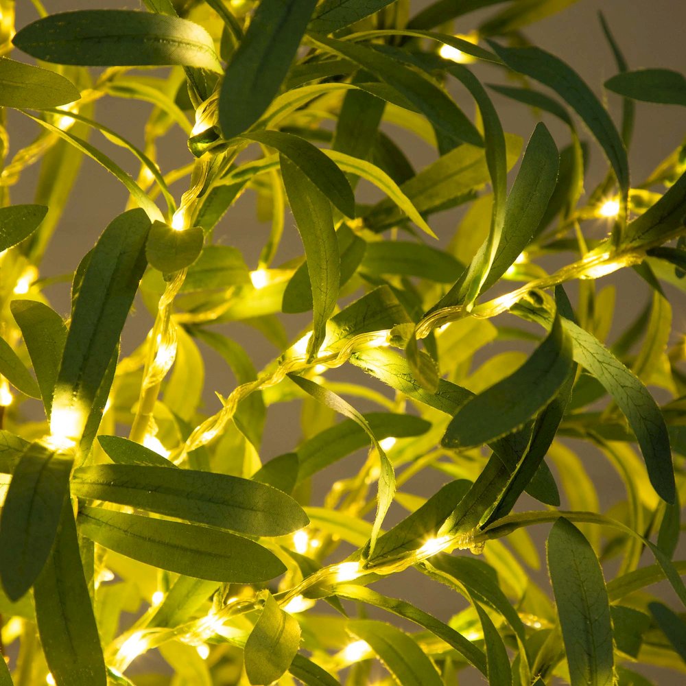 6ft. Lighted Artificial Olive Tree with 420 Warm White LED Lights. Picture 3