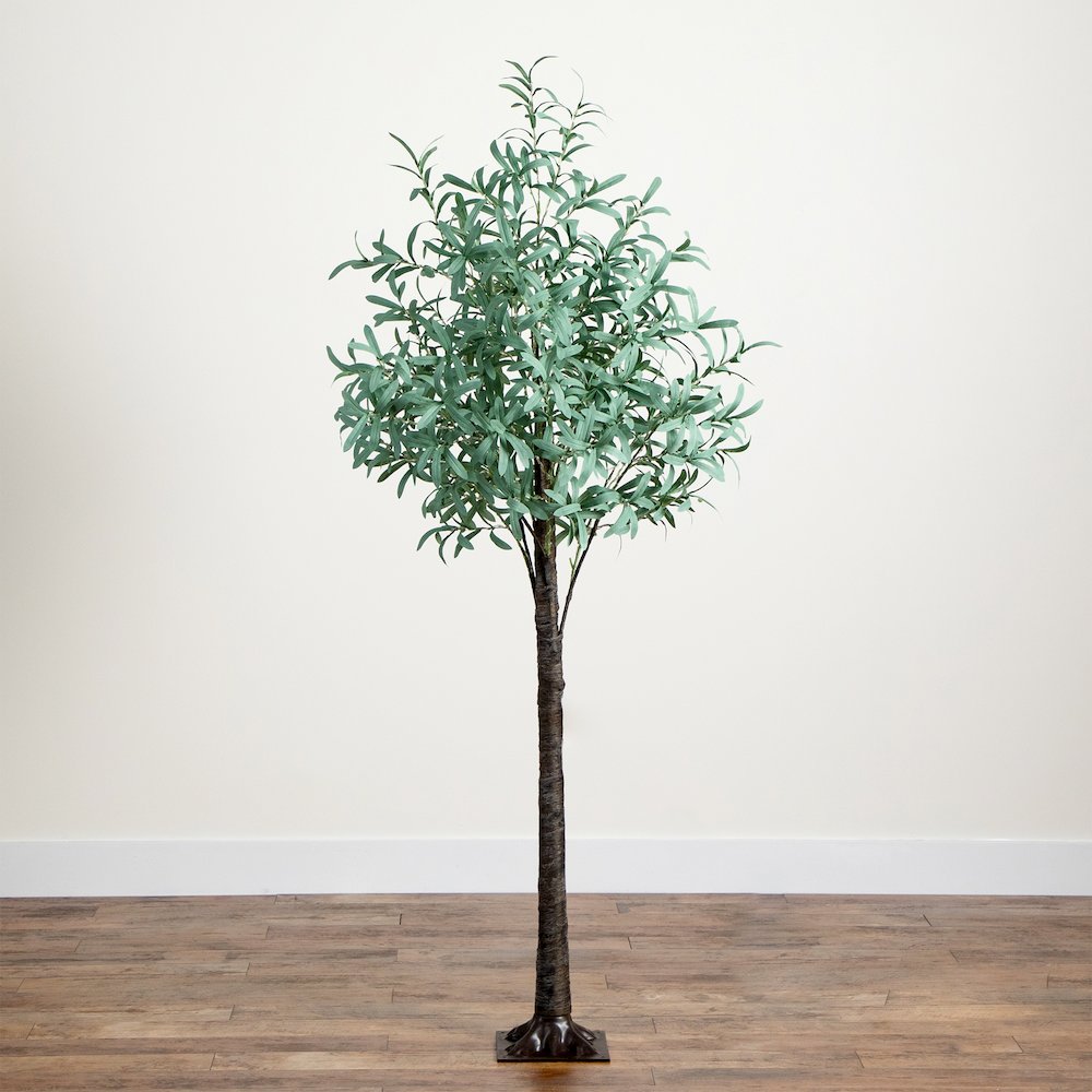 6ft. Lighted Artificial Olive Tree with 420 Warm White LED Lights. Picture 6