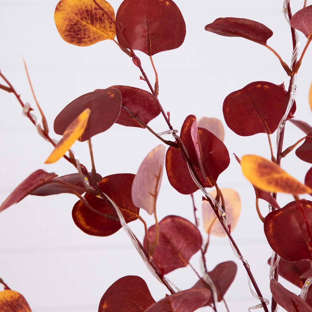 5ft. Pre-Lit Autumn Eucalyptus Artificial Fall Tree. Picture 2