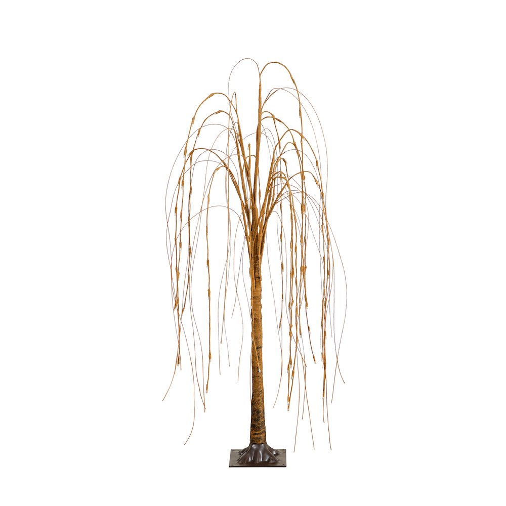 4ft. Pre-Lit Artificial Willow Tree with 120 Warm White LED Lights. Picture 5