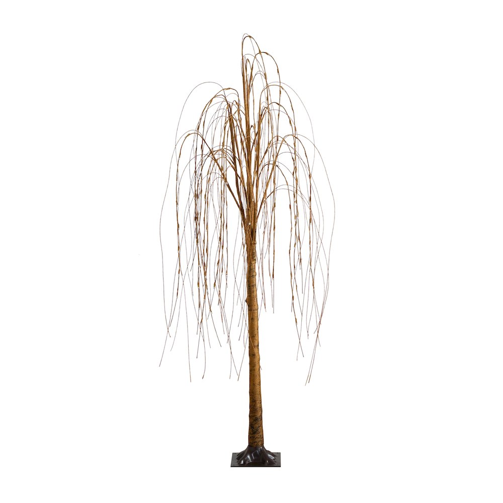 6ft. Pre-Lit Artificial Willow Tree with 160 Warm White LED Lights. Picture 1