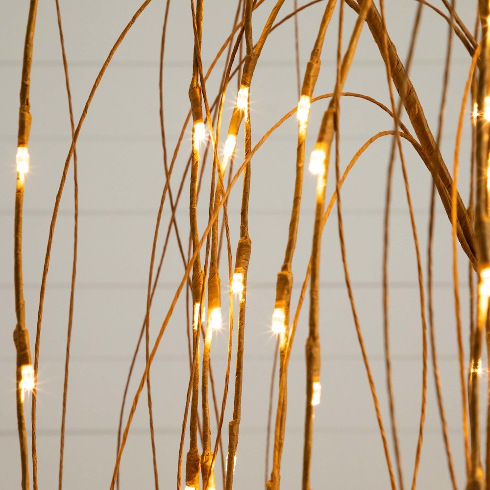 6ft. Pre-Lit Artificial Willow Tree with 160 Warm White LED Lights. Picture 2