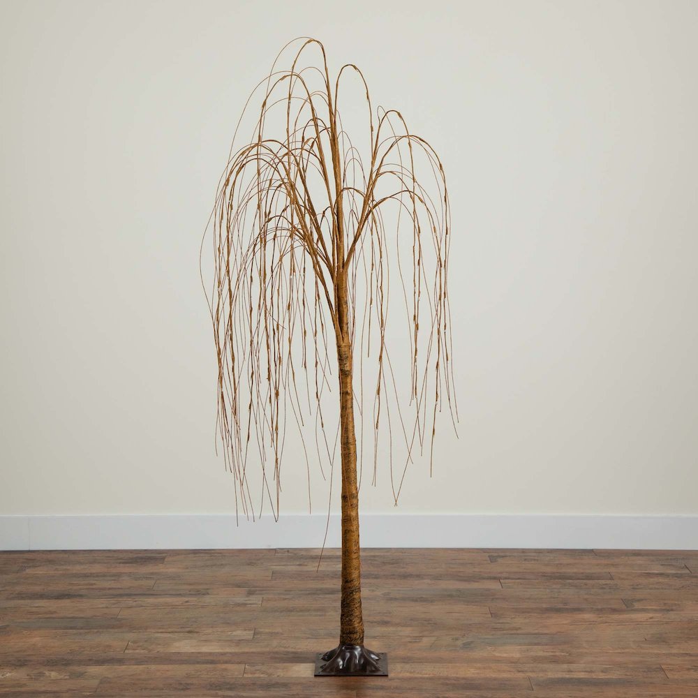 6ft. Pre-Lit Artificial Willow Tree with 160 Warm White LED Lights. Picture 10
