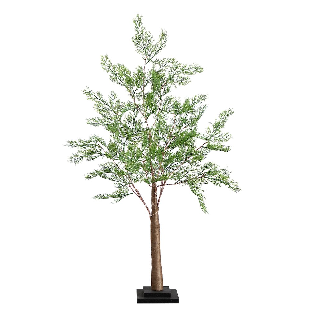 3ft. Lighted Artificial Cypress Tree with 120 Warm White LED Lights. Picture 10