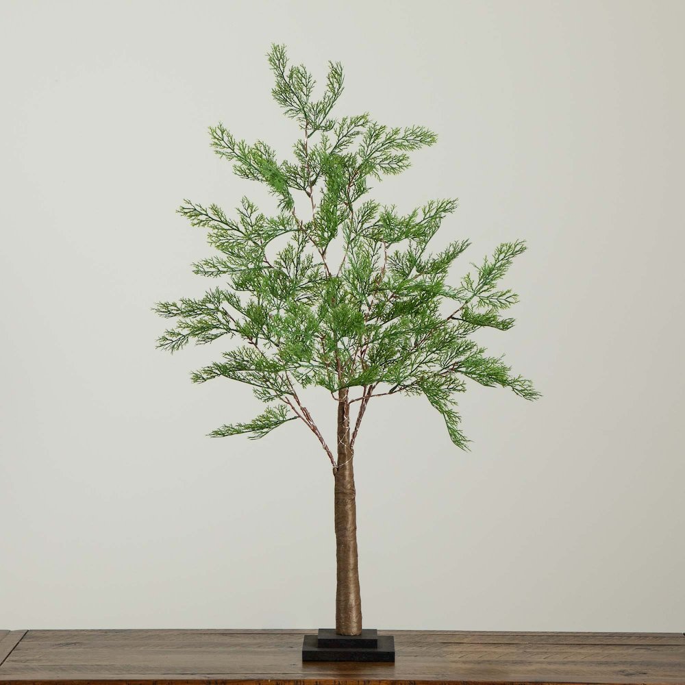 3ft. Lighted Artificial Cypress Tree with 120 Warm White LED Lights. Picture 5