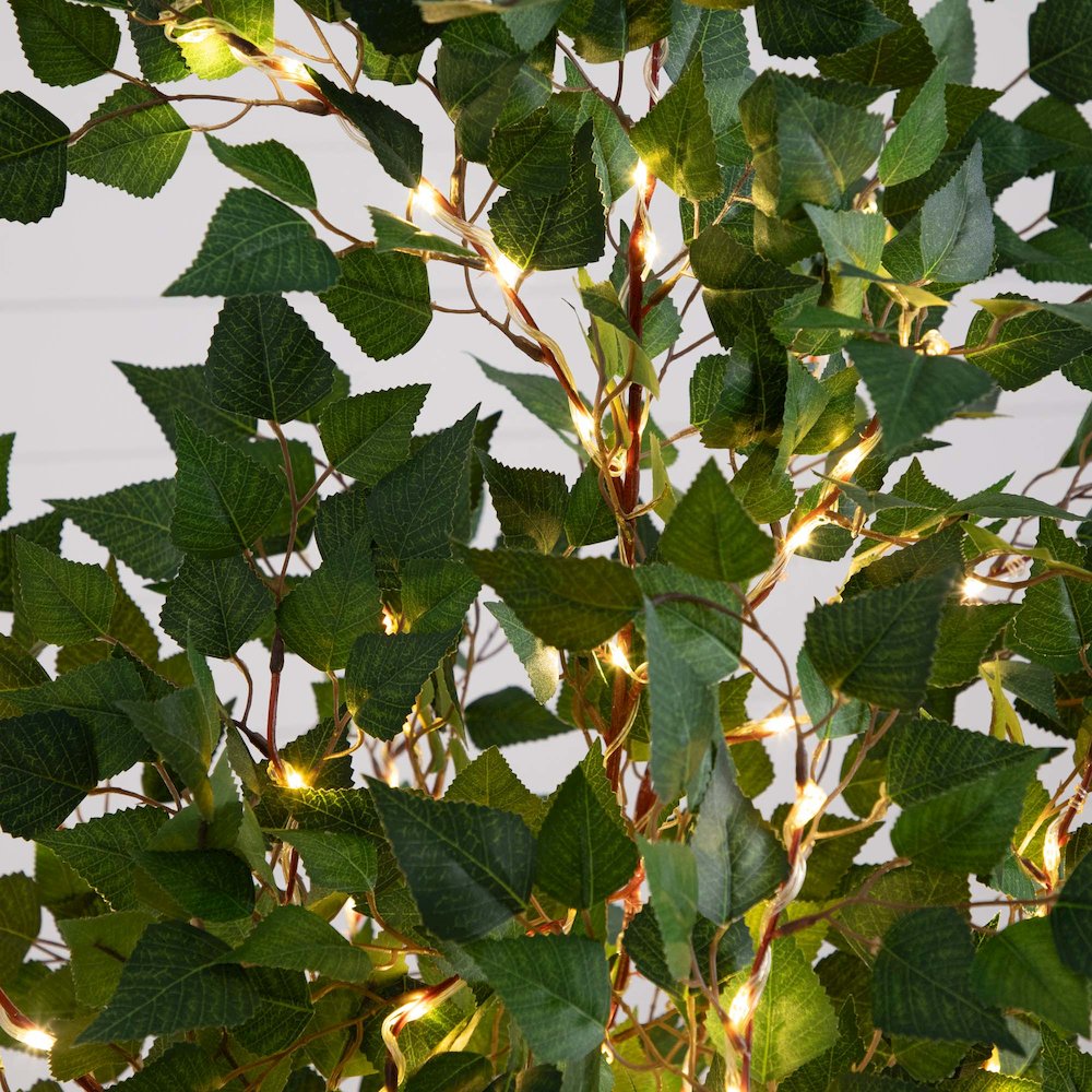5ft. Lighted Artificial Birch Tree with 180 Warm White LED Lights. Picture 2