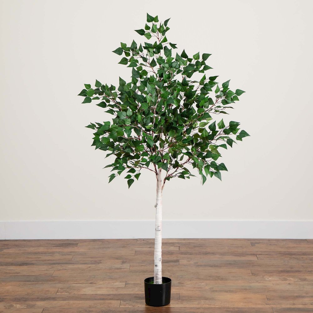 5ft. Lighted Artificial Birch Tree with 180 Warm White LED Lights. Picture 8