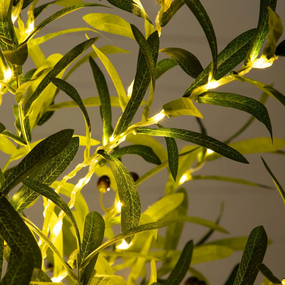 6ft. Lighted Artificial Olive Tree with 300 Warm White LED Lights. Picture 3