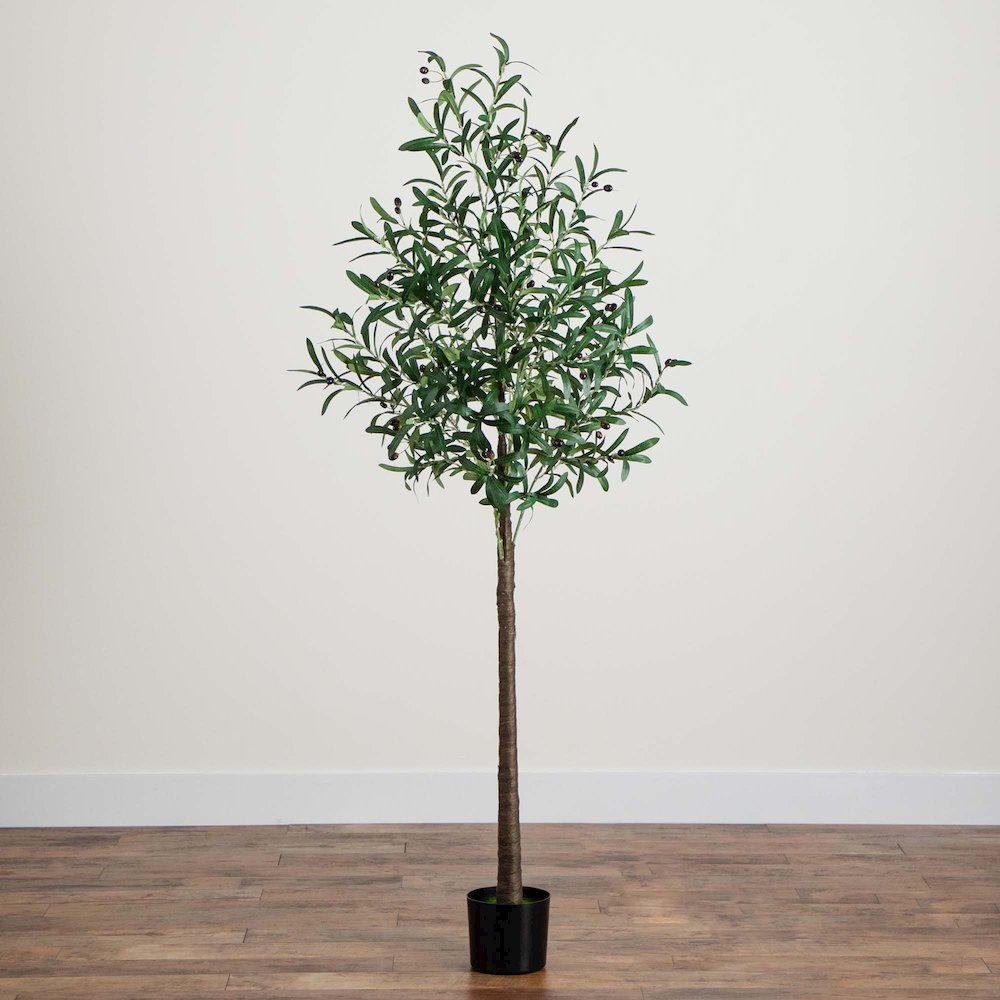 6ft. Lighted Artificial Olive Tree with 300 Warm White LED Lights. Picture 4