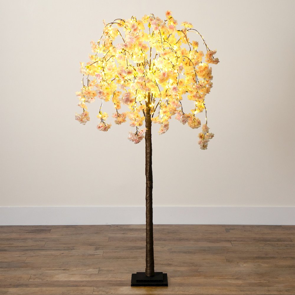 5ft. Lighted Artificial Cascading Cherry Blossom Tree. Picture 4
