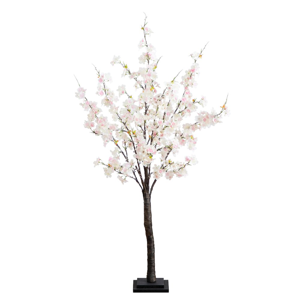 4ft. Lighted Artificial Cherry Blossom Tree with 210 Warm White LED Lights. Picture 4