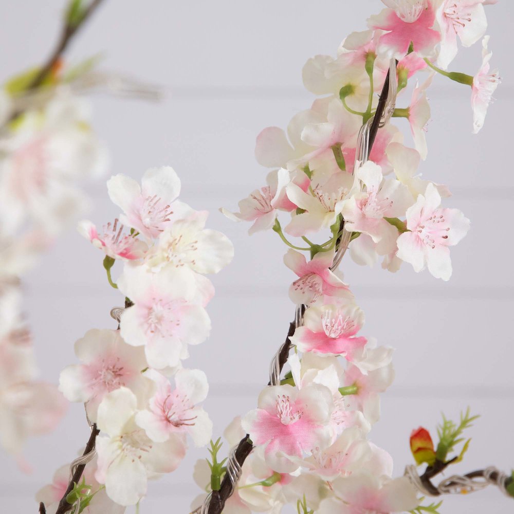 4ft. Lighted Artificial Cherry Blossom Tree with 210 Warm White LED Lights. Picture 2
