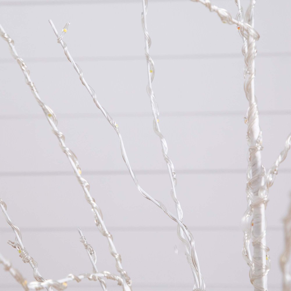 4ft. Pre-Lit Artificial White Birch Tree with 240 Color Changing LED Lights. Picture 2