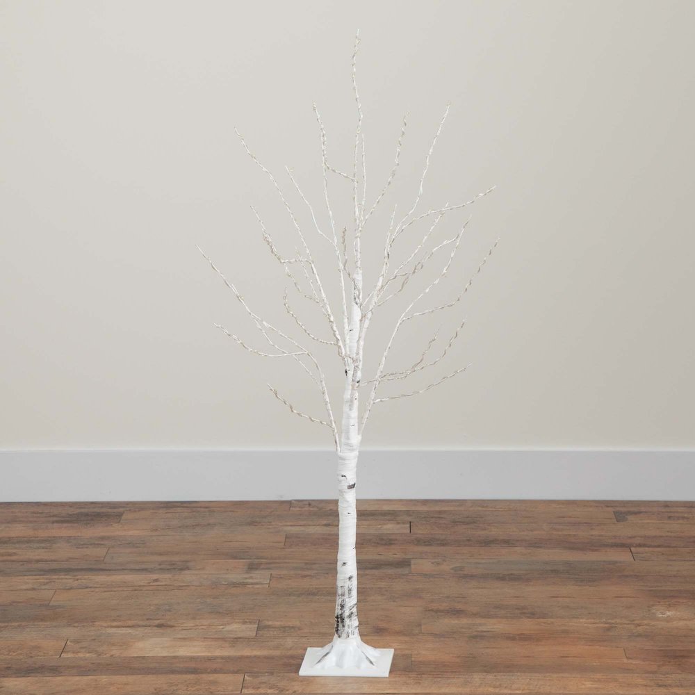 4ft. Pre-Lit Artificial White Birch Tree with 240 Color Changing LED Lights. Picture 5