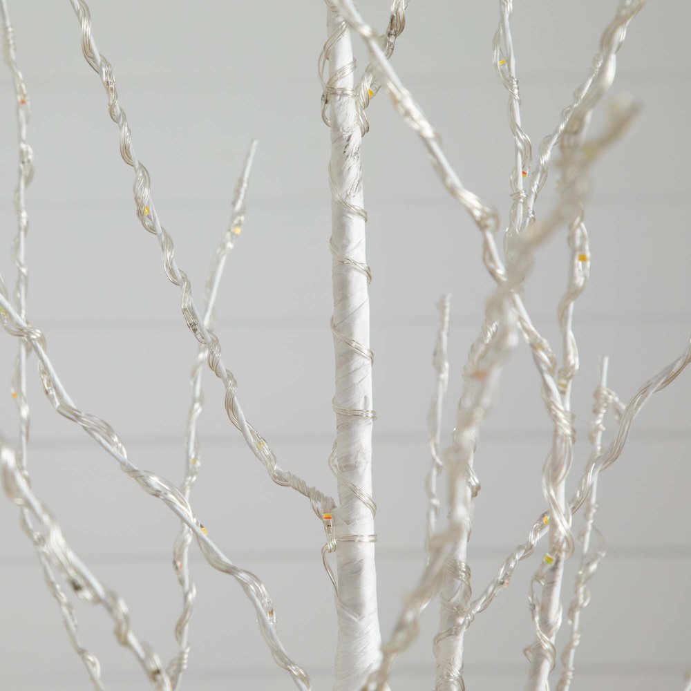 6ft. Pre-Lit Artificial White Birch Tree with 400 Color Changing LED Lights. Picture 9