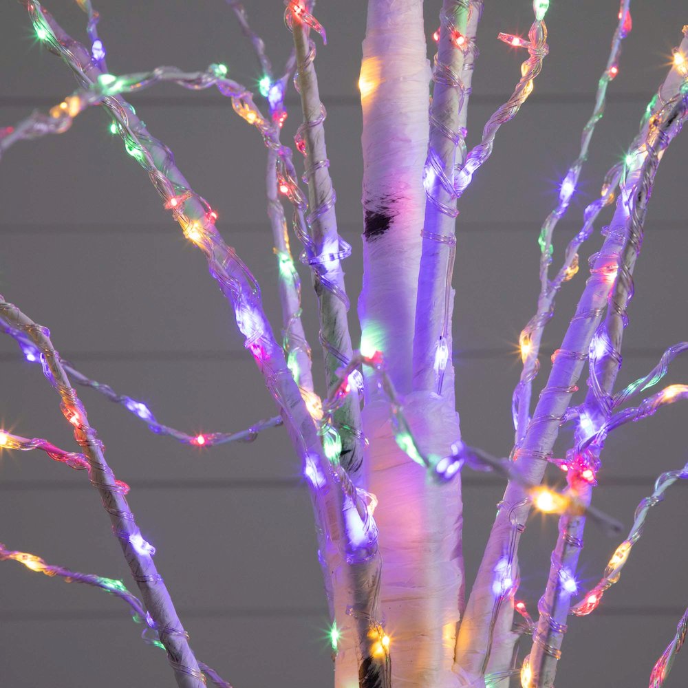 6ft. Pre-Lit Artificial White Birch Tree with 400 Color Changing LED Lights. Picture 10