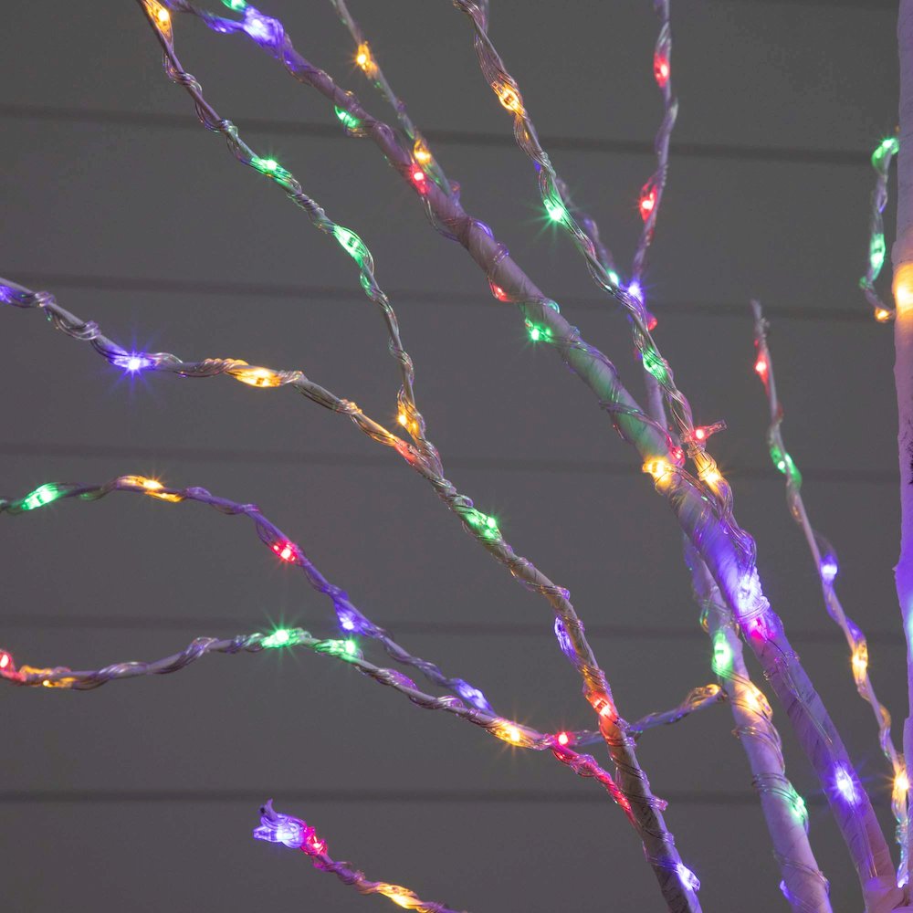 6ft. Pre-Lit Artificial White Birch Tree with 400 Color Changing LED Lights. Picture 4