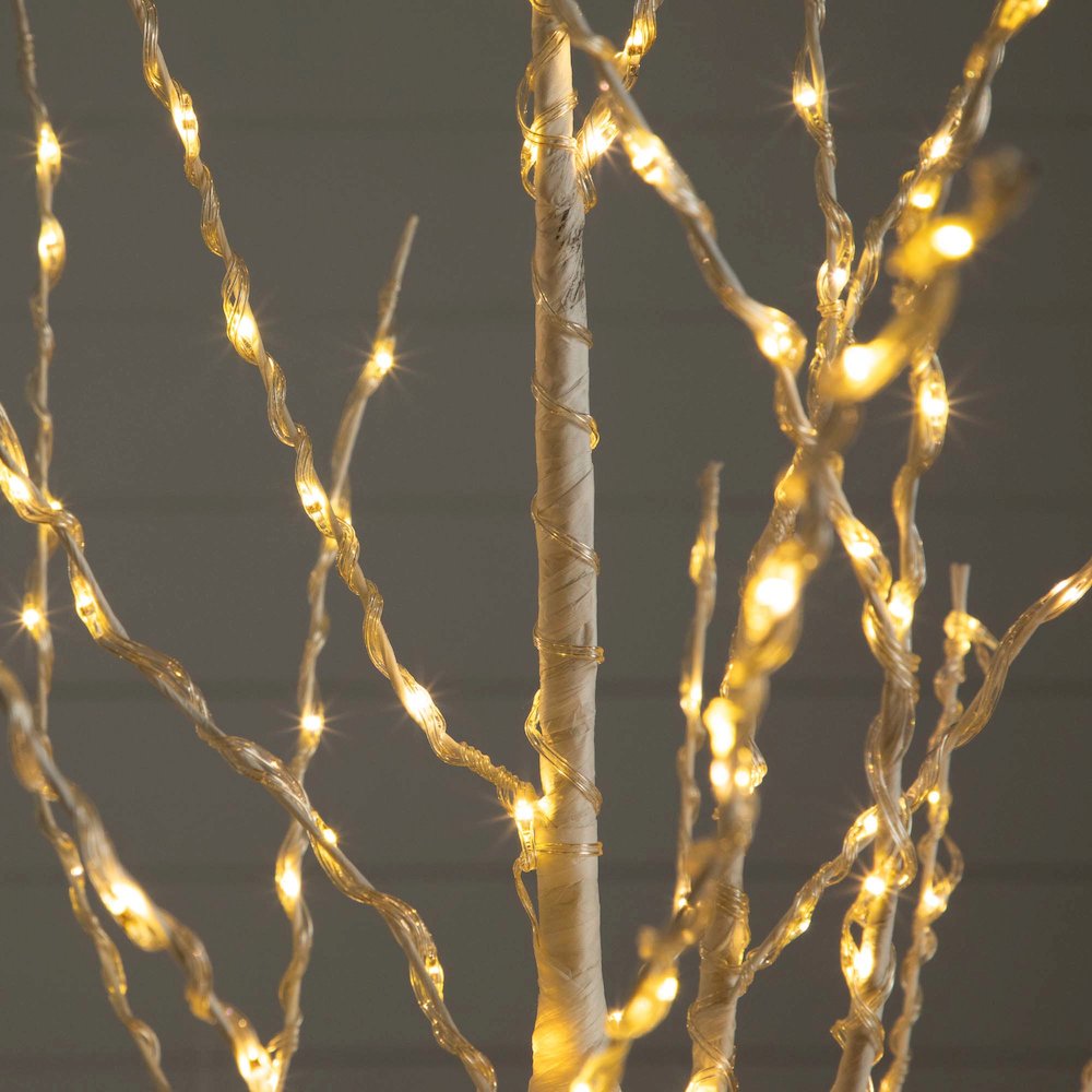 6ft. Pre-Lit Artificial White Birch Tree with 400 Color Changing LED Lights. Picture 5