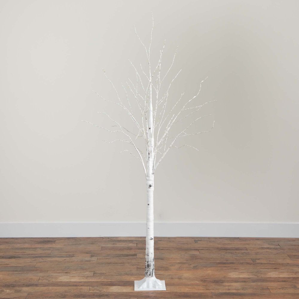 6ft. Pre-Lit Artificial White Birch Tree with 400 Color Changing LED Lights. Picture 6