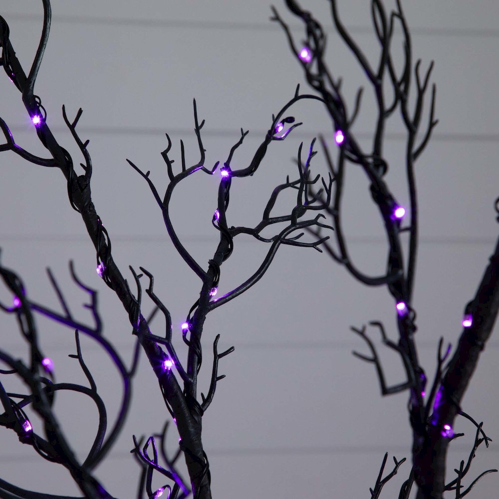 6ft. Pre-Lit Halloween Minimalist Twig Artificial Fall Tree. Picture 2