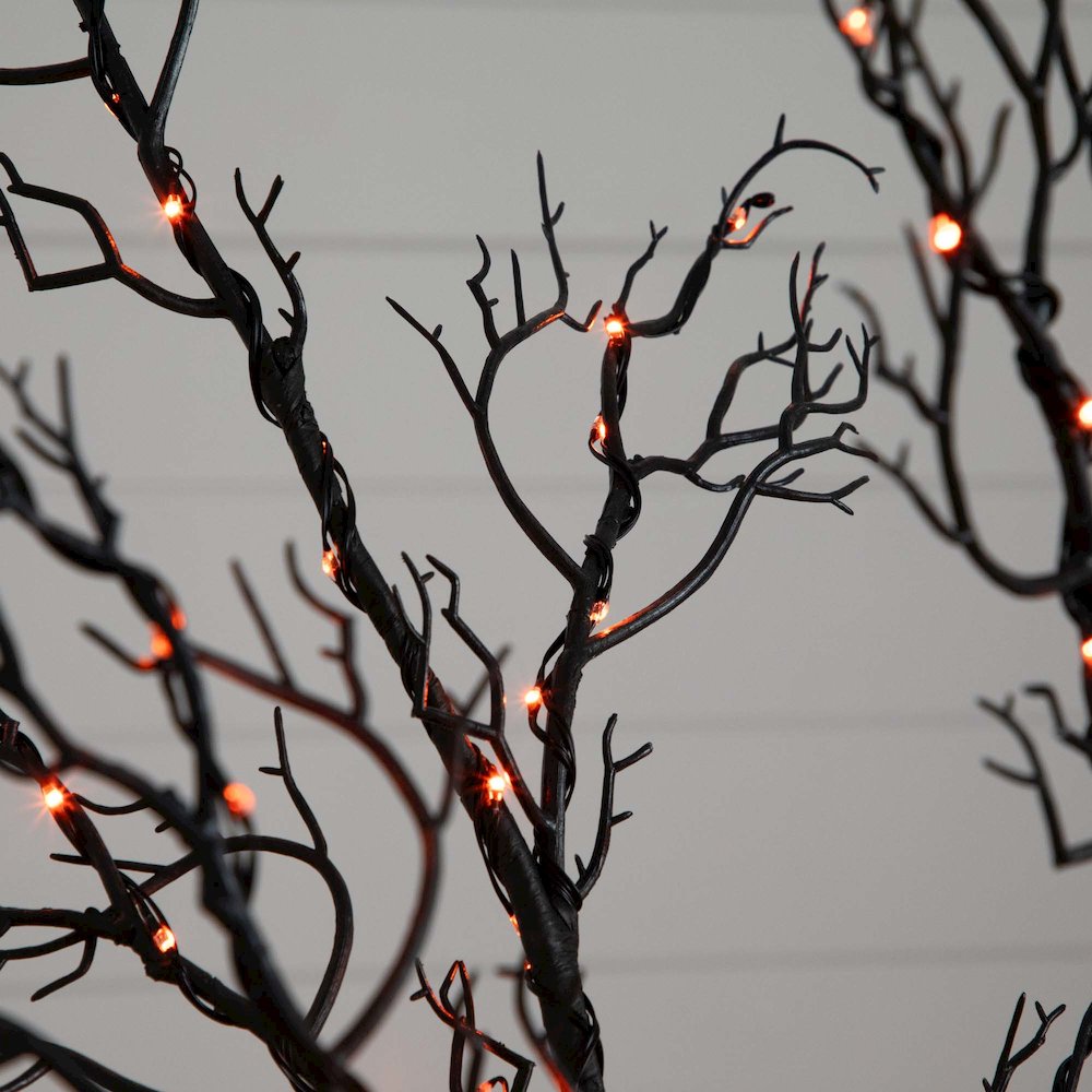 6ft. Pre-Lit Halloween Minimalist Twig Artificial Fall Tree. Picture 3