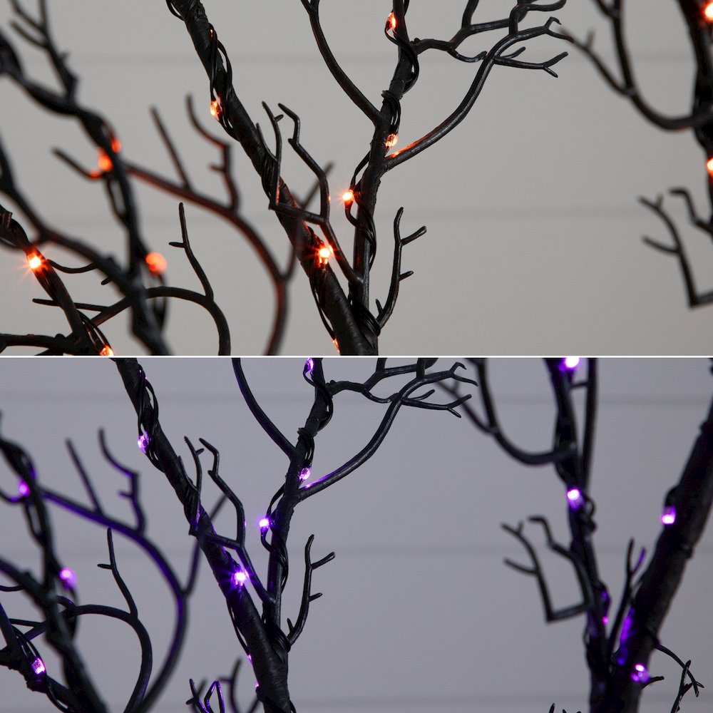 6ft. Pre-Lit Halloween Minimalist Twig Artificial Fall Tree. Picture 7