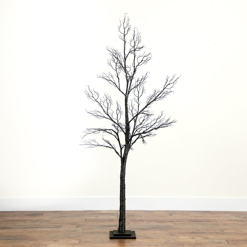 6ft. Pre-Lit Halloween Minimalist Twig Artificial Fall Tree. Picture 10