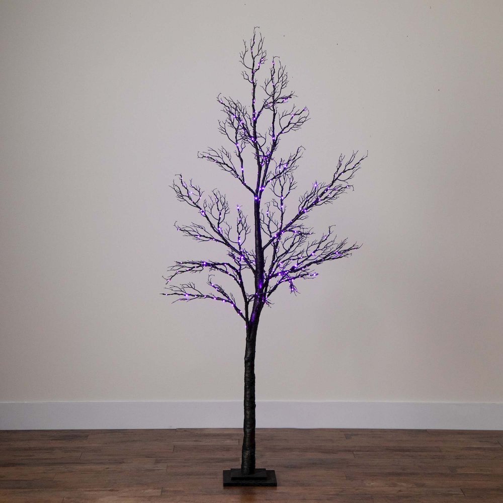 6ft. Pre-Lit Halloween Minimalist Twig Artificial Fall Tree. Picture 12
