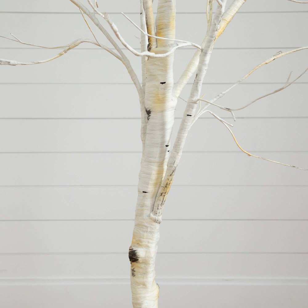 6ft. Pre-Lit Artificial White Birch Tree with 90 White LED Lights. Picture 8