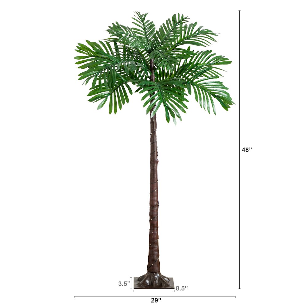 4ft. UV Resistant Lighted Artificial Palm Tree. Picture 1