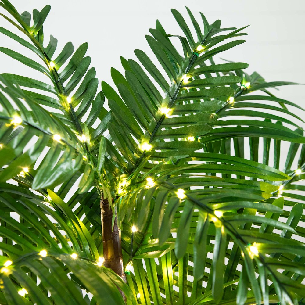 4ft. UV Resistant Lighted Artificial Palm Tree. Picture 3