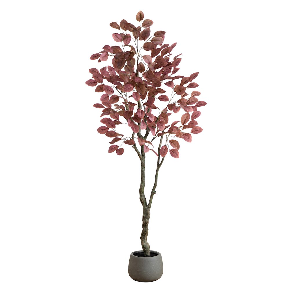 6ft. Artificial Autumn Dogwood Fall Tree in Decorative Planter. Picture 1